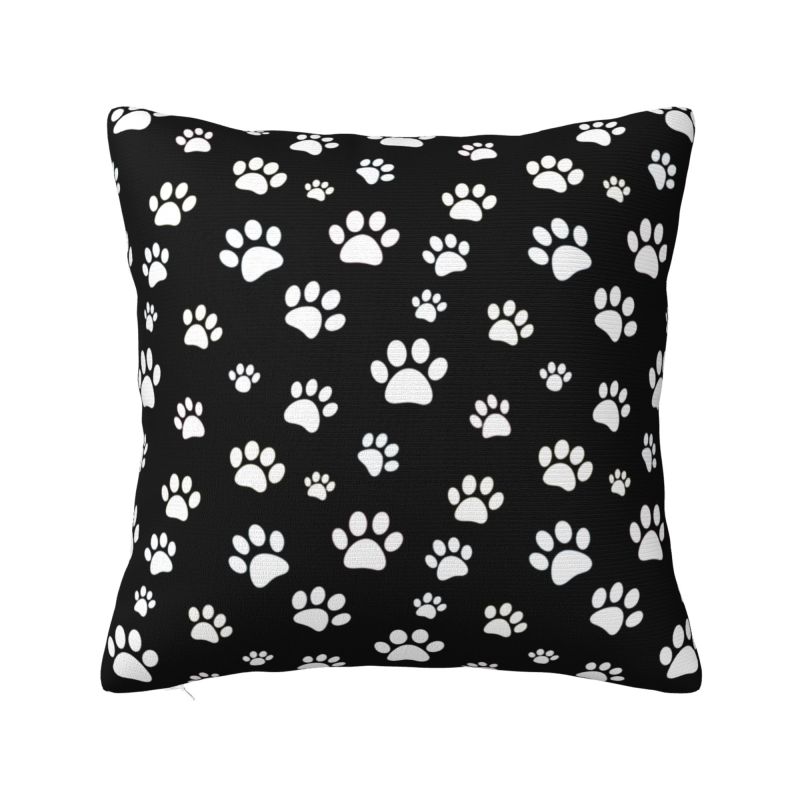 Colorful Animal Footprint Dog Paw Prints Cushion Cover cm Velvet Throw Pillow Case for Living Room Bedding Sofa Pillowcase