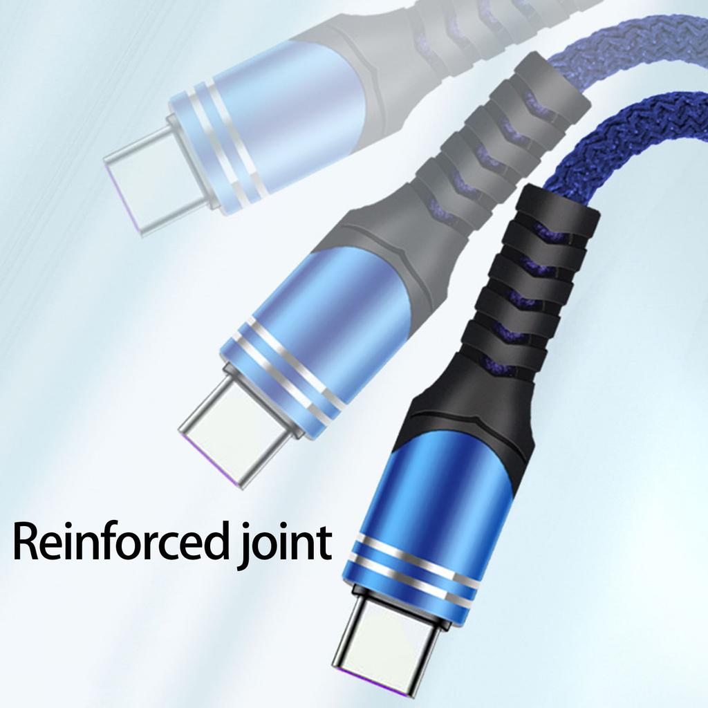 5A 66W Rapid Charge Braided USB C Cable High Durability Fast Charging Solution For Smartphones Tablets On The Go
