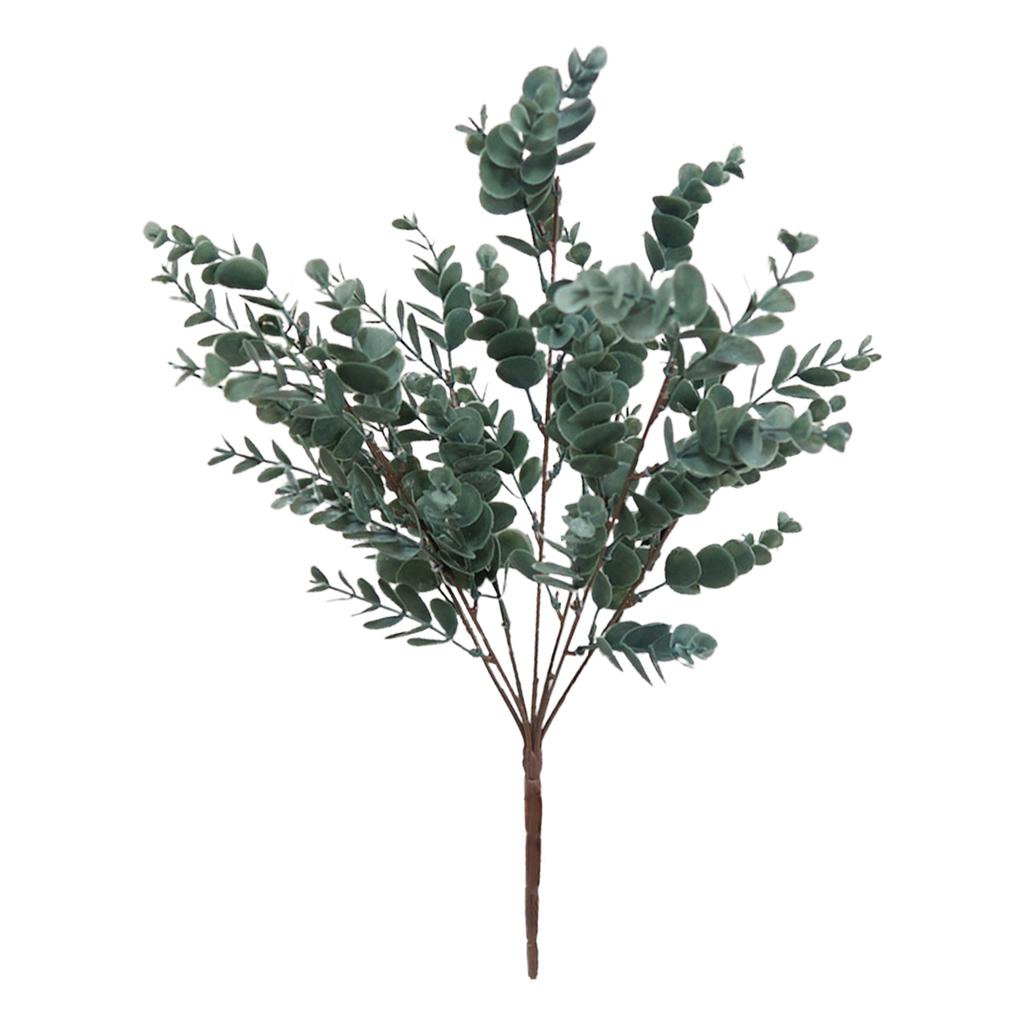 Nordic Simulation Plants 7 Forks Artificial Eucalyptus Money Leaves Plant Bundle Home Wedding Decor Flower Arrangement 45cm