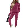 Women  Velvet Tracksuits Jogging Hoodie Sweatsuits