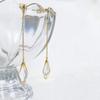 New Design Diamond White Crystal Water Drop Women'S Long Earrings Elegant Charm Exquisite Light Luxury  Jewelry
