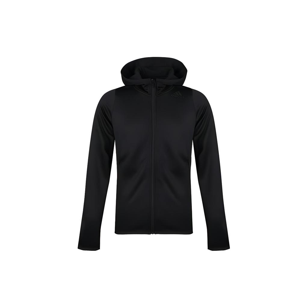 adidas Back Classic three stripes Zipper Hooded Jacket Men's Black DZ7404