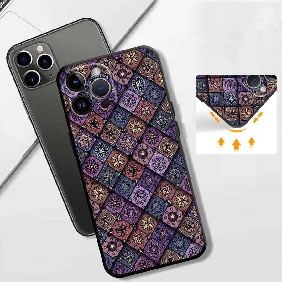 Bohemian Pattern Phone Case for Apple iPhone 17 Pro Max 12 13 Air 11 14 17e 16 15 Pro 7 8 XR XS MAX Funda Phone Cover