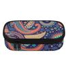 Pen Case High Capacity Zipper Closure 300D Polyester with Main Storage Mesh Pocket and Organized Pen Holders for Daily School Use