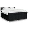 VidaXL Slatted Bed Base with Mattress Black 200x200 Cm Fabric 3289477