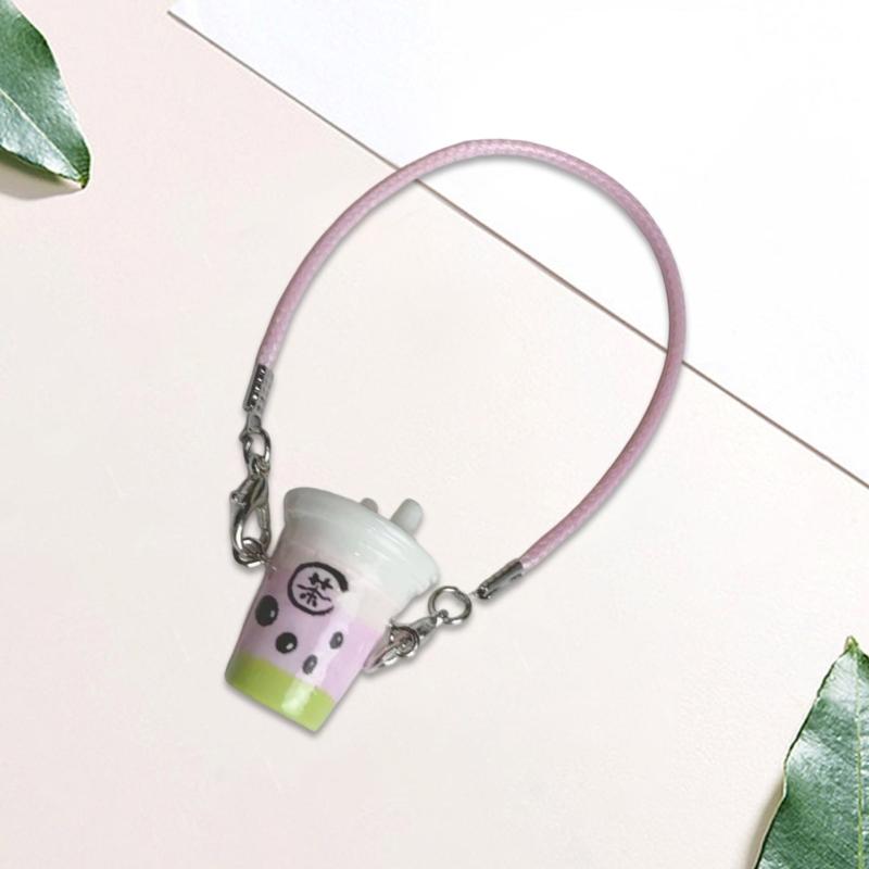 Fioletowe Herbaty Mleczne Zestaw Charmsów do Biżuterii DIY Bezpieczna Żywica Projekt Rzemieślniczy Zawieszka do Torby Dekoracja Dla Nastolatków i Studentów