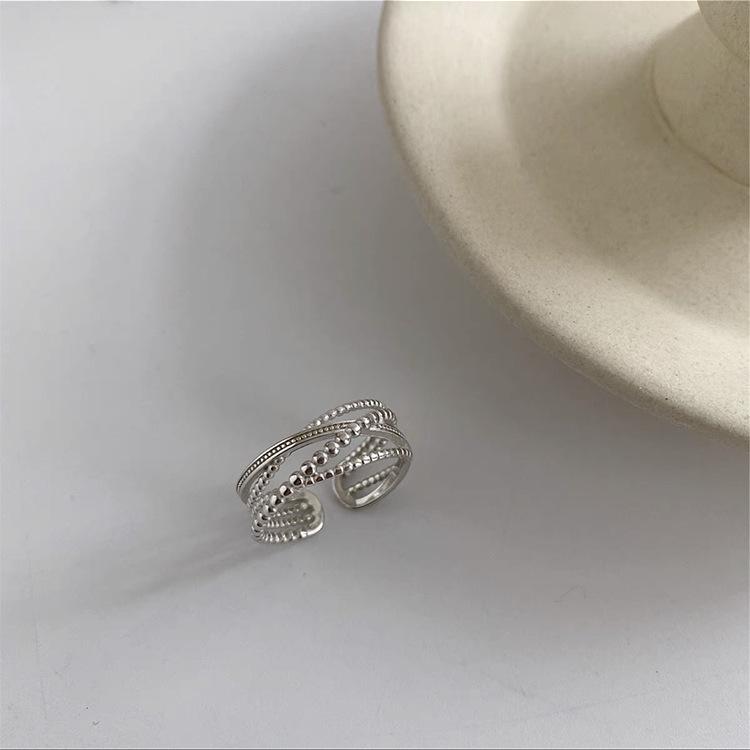 French Vintage Freshwater Pearl Open Ring: Korean Style, Versatile & Chic for Women