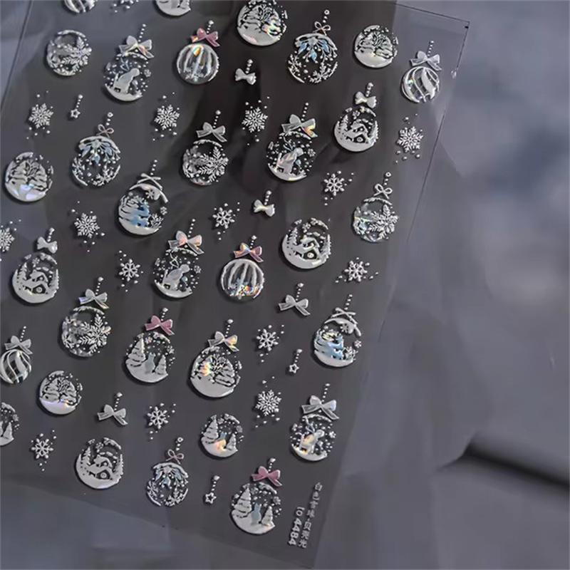 1PCS French Jelly Nail Stickers Dreamy Bubble Meteor Butterfly Star Moon Self Adhesive Stickers For Nail DIY Nail Art Decoration