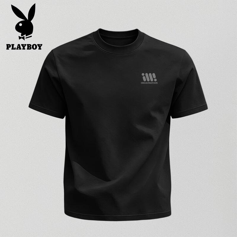 PLAYBOY Men s 2026 Summer Cotton Short Sleeve T-Shirt M