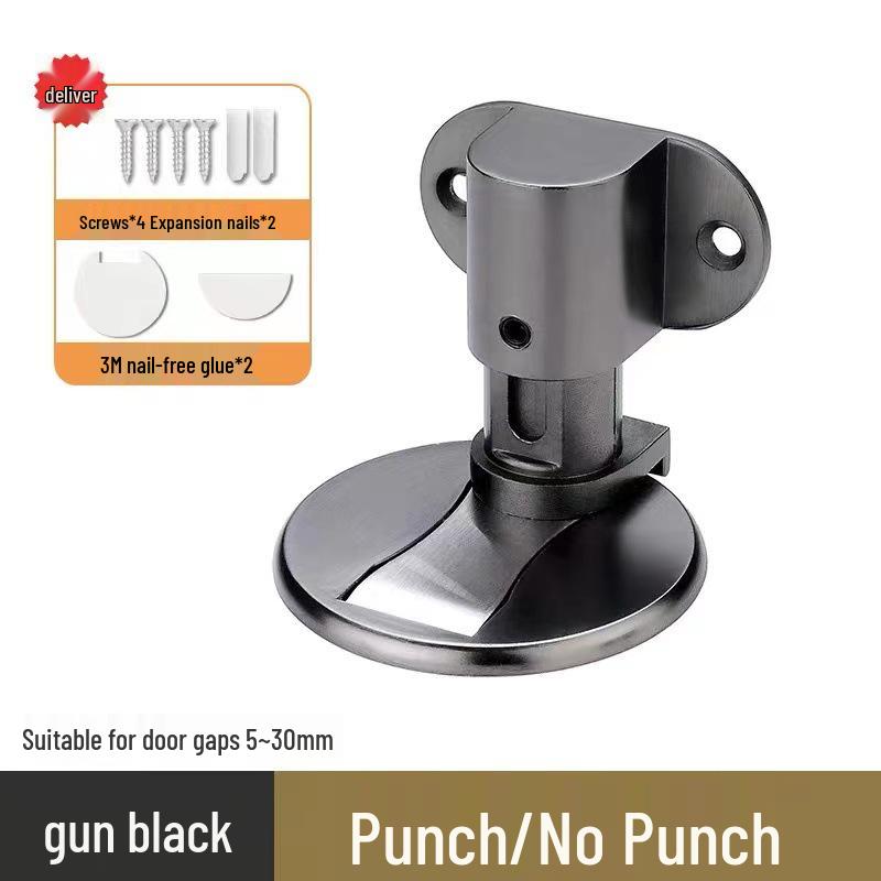 Silent Door Stopper: Hole-Free, Invisible Floor-Mounted Bumper for Bedroom and Bathroom