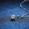 0.5CT Brilliant Moissanite Necklaces for Women Wedding Date Luxury Quality Pendant S925 Sterling Silver Plated Platinum