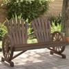 Vidaxl 2-Seater Adirondack Garden Chair, Solid Fir Wood