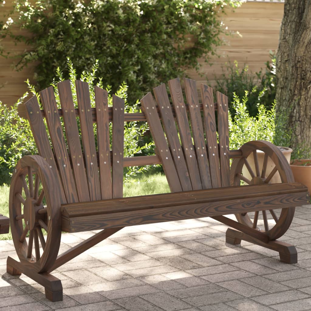 Vidaxl 2-Seater Adirondack Garden Chair, Solid Fir Wood