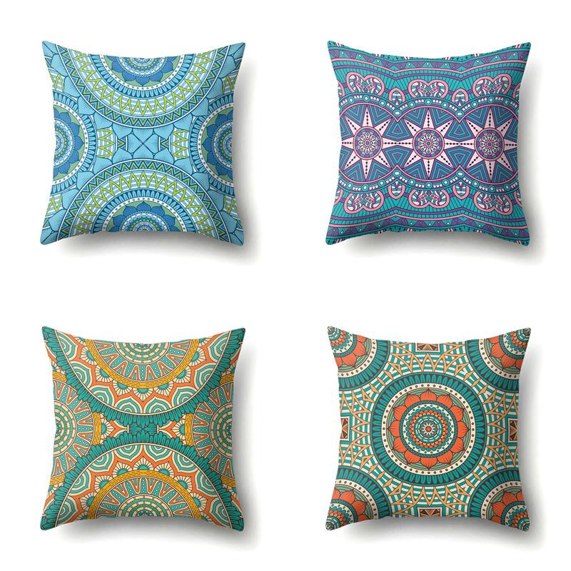 Retro Nostalgic Bohemian Ethnic Style Polyester Pillowcase Car Decoration Home Printed Pillowcase