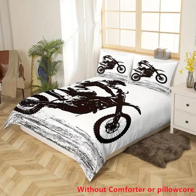 3D Spausdintas Motokroso Patalynės Komplektas Berniukams Suaugusiems Vyrams Visureigių Lenktynių Motociklo Antklodės Užvalkalas Lovos Užvalkalas Namų Poliesterio Antklodės Užvalkalas
