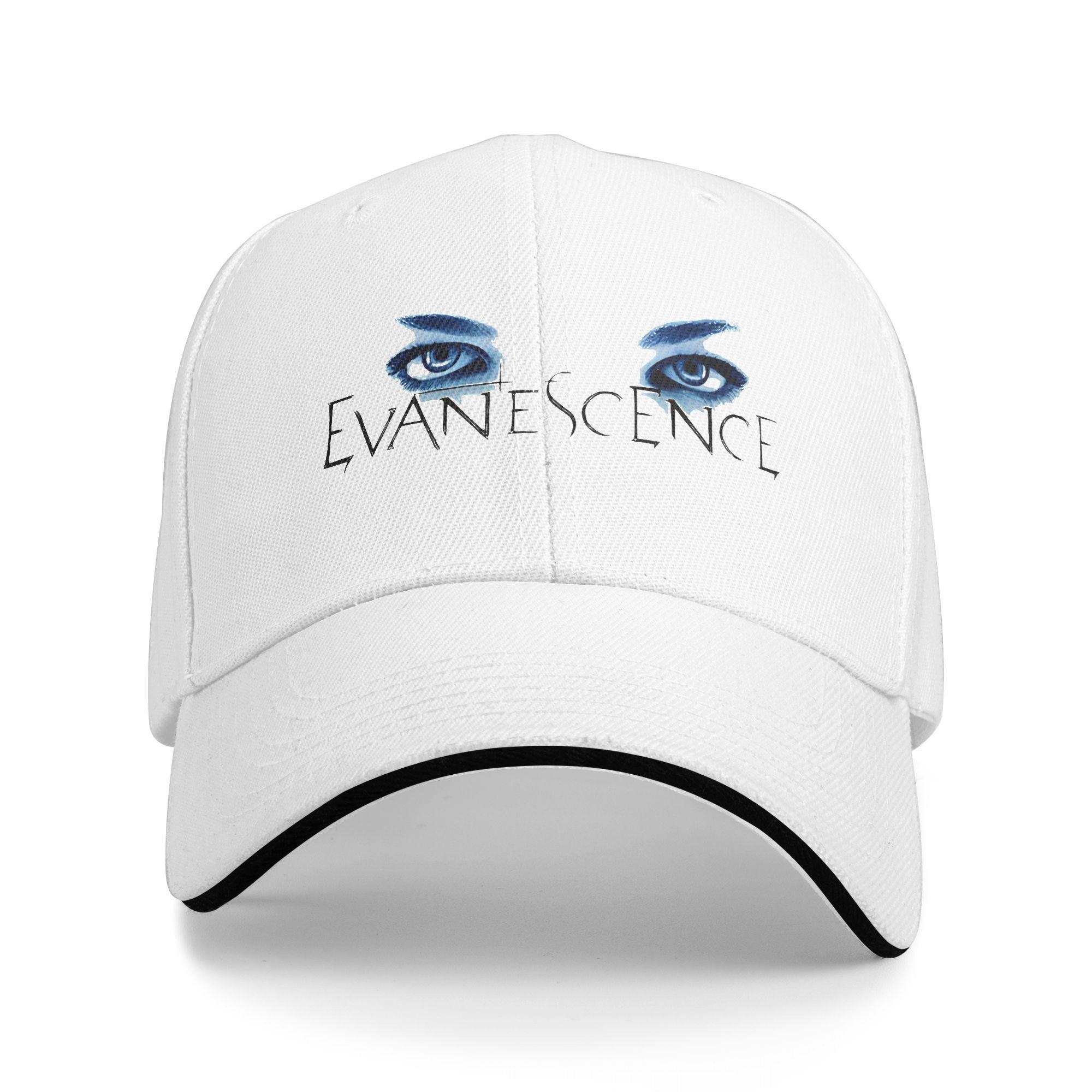 Evanescence Rockband Sandwich Petten Mannen Vrouwen, Hip-Hop Pet Racepet Verstelbare Polyester Pet Zomer One Size white
