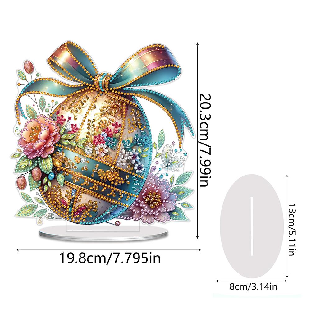 Easter Bunny Eggs Table Top Diamond Painting Ornament Kits Acrylic Special Shaped 5D DIY Diamond Art Tabletop Decor for Beginner