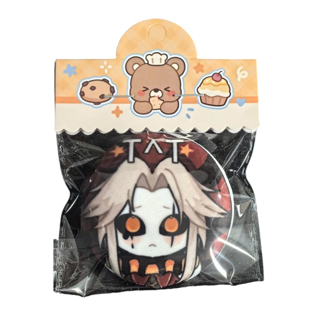 Plush Jester Character Badge Soft Stuffed Harlequin Pin Accessory for Collectors and Display Suitable for Various Uses