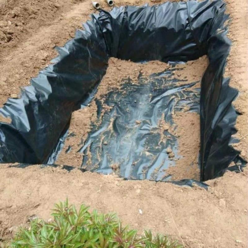 Schwarze Teichfolie PE Langlebige Teichfolie für Wasserfall Fischteiche Gartenbrunnen