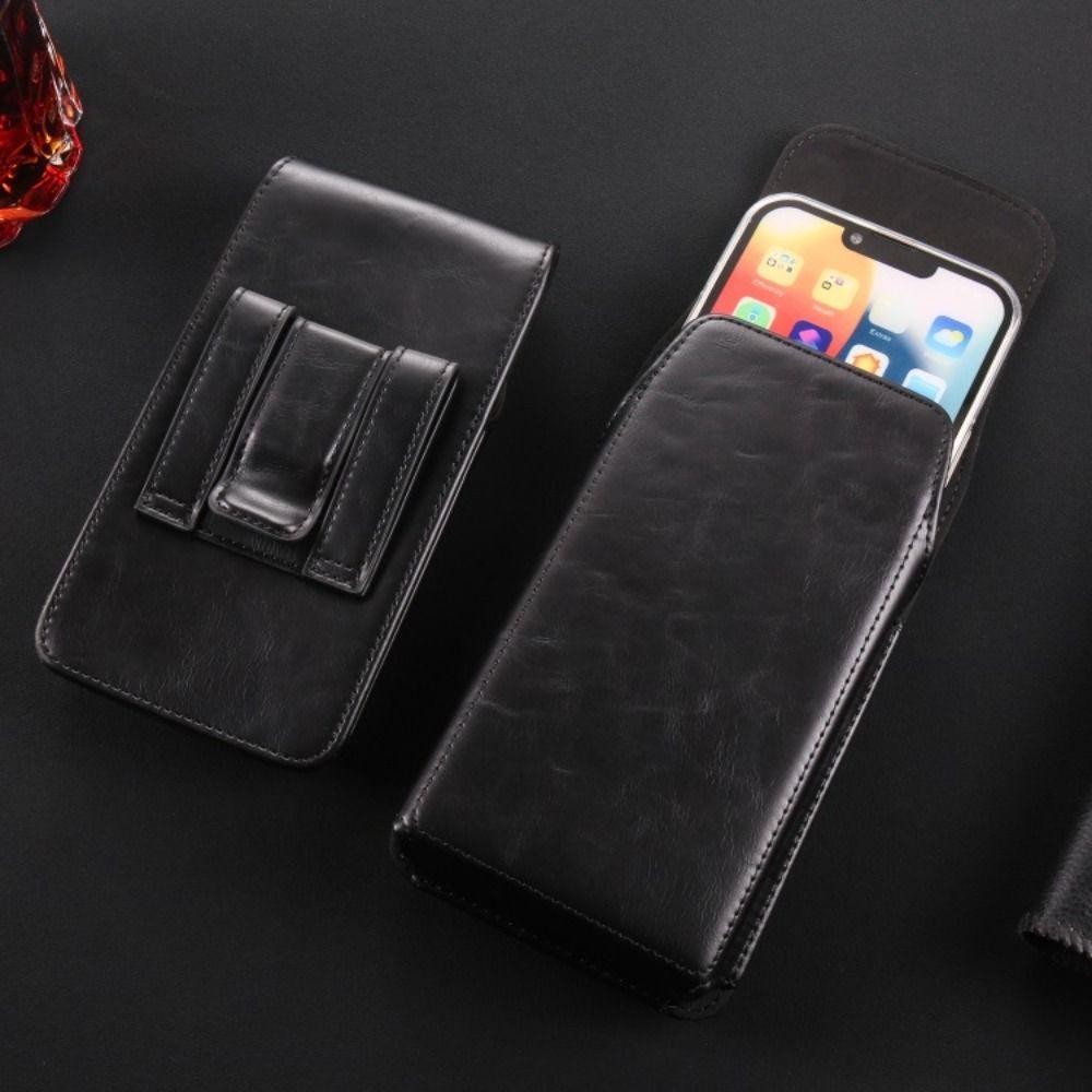 Funda de Cintura con Pinza de Cinturón de Cuero Funda para Teléfono Color Sólido Colgante de Cinturón para Teléfono Móvil Teléfono Móvil