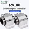 Box-Type Linear Slide SCV81012162025-60UU, Aluminum Bearing Seat, Short Rail Guide.
