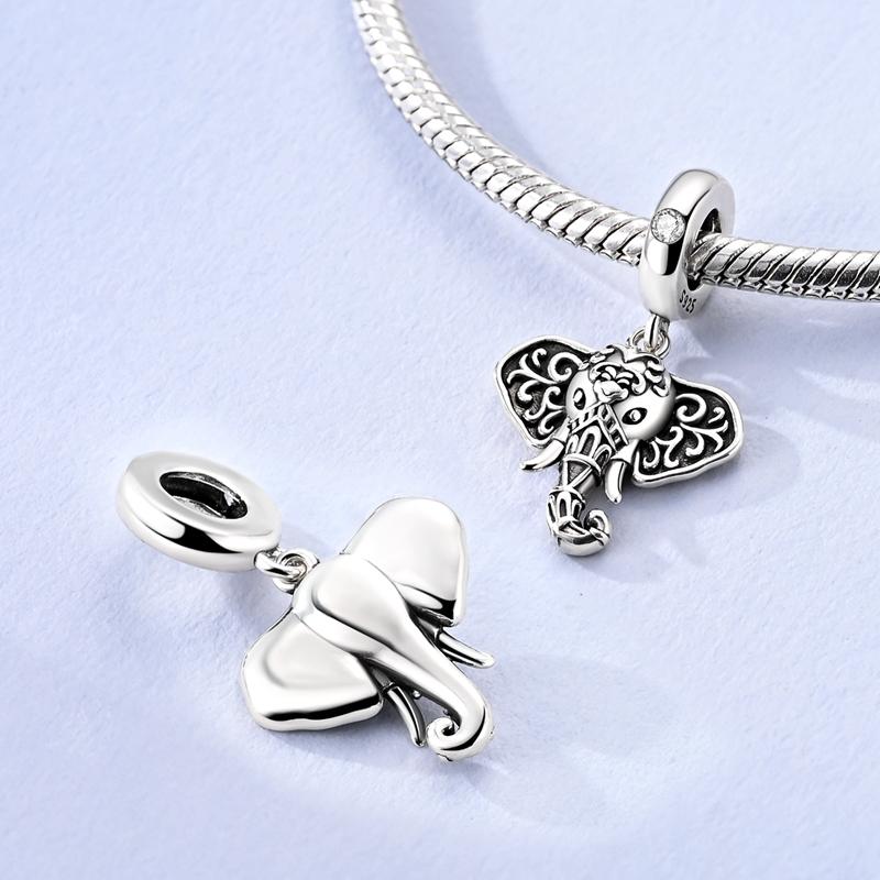 Charms Copper Shining Love Bear Elephant Apple Cherry Rose Charms Beads Fit Original Bracelet Pendant Woman Jewelry