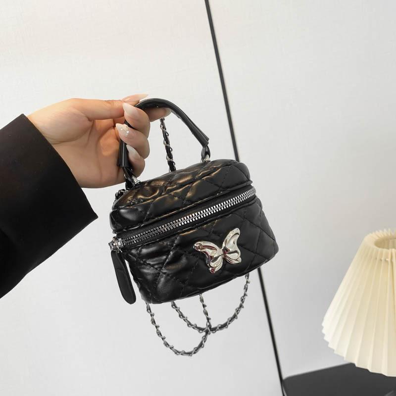 High Value Portable Mini Box Bag Women'S Rhombus Chain Mouth Red Envelope Bow Shoulder Messenger Bag