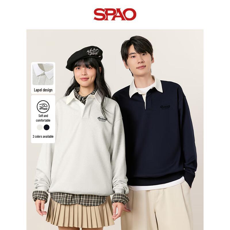 

SPAO Men s Korean Style Loose Fit Pullover Sweatshirt XL
