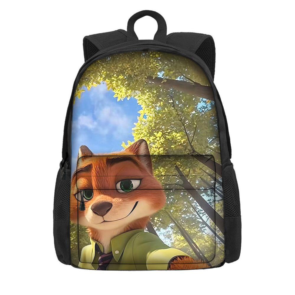 Kreslený batoh s motivem Zootopie 2 pro žáky základní školy, velká kapacita, lehký dvouramenný batoh