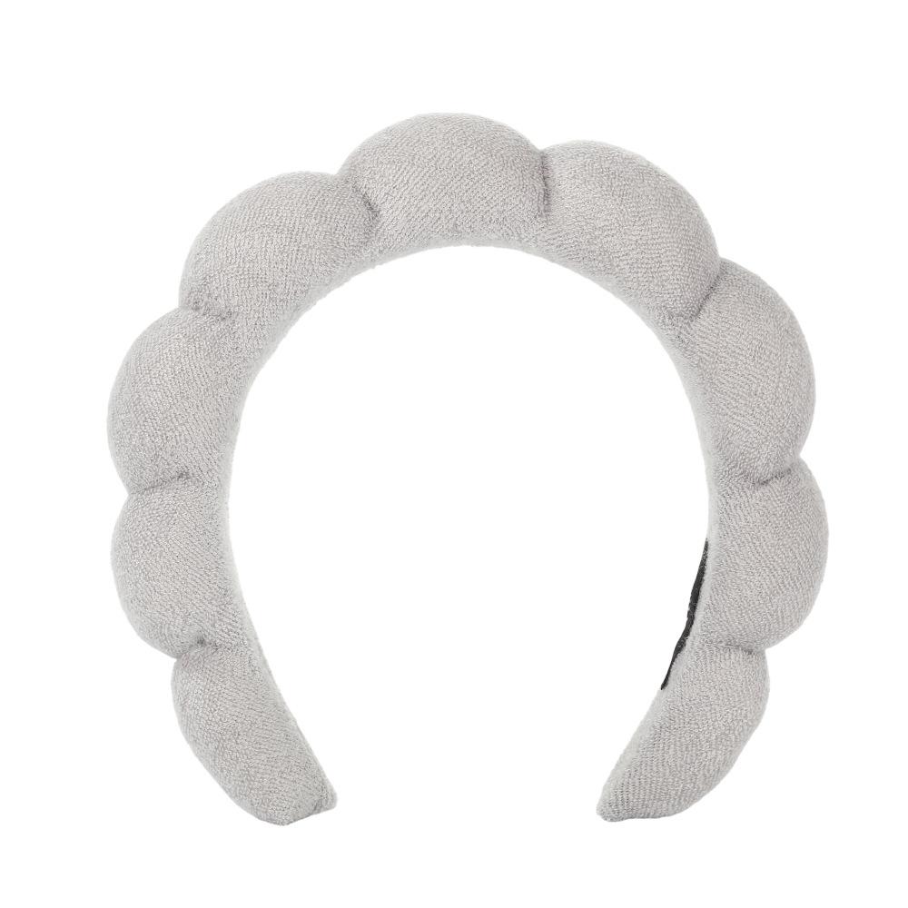 Women's Cute Blue Cloud Headband - Wide, High Skull Top for Face Washing