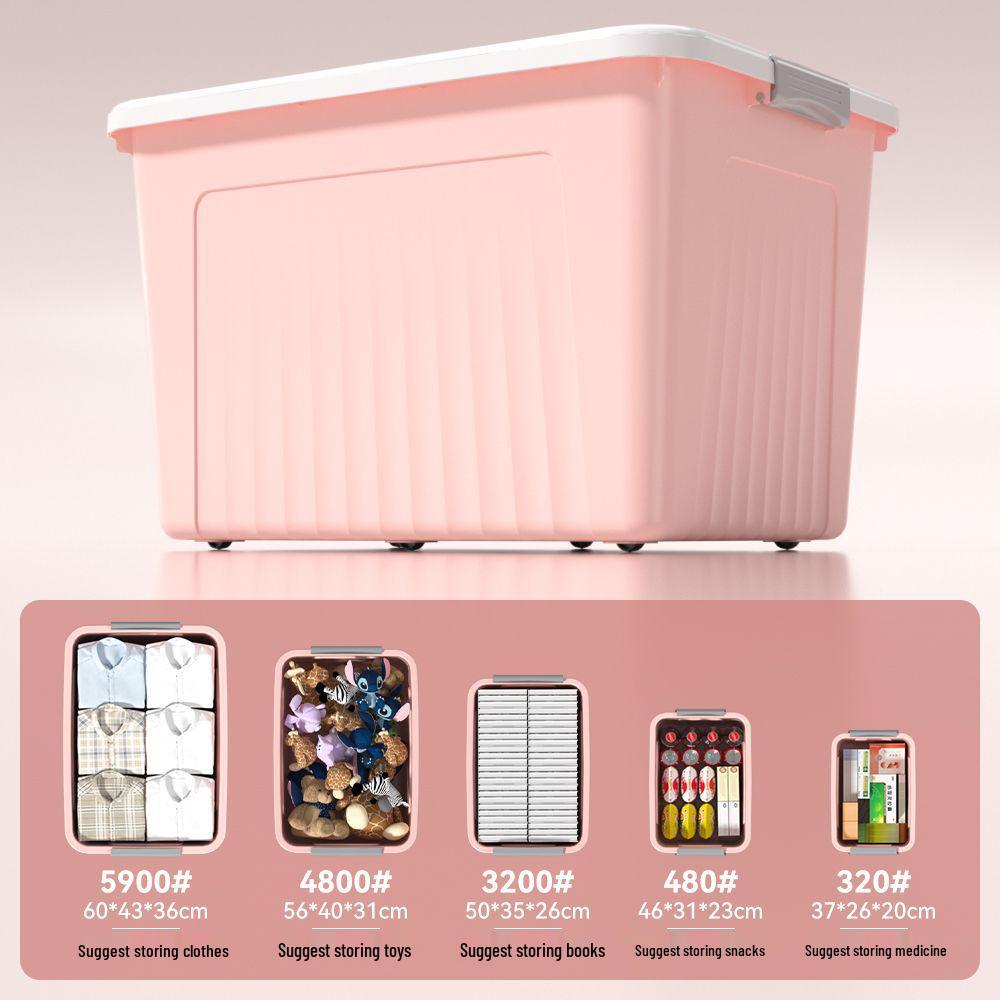 Extra Large Thickened Plastic Storage Box for Clothes and Toys