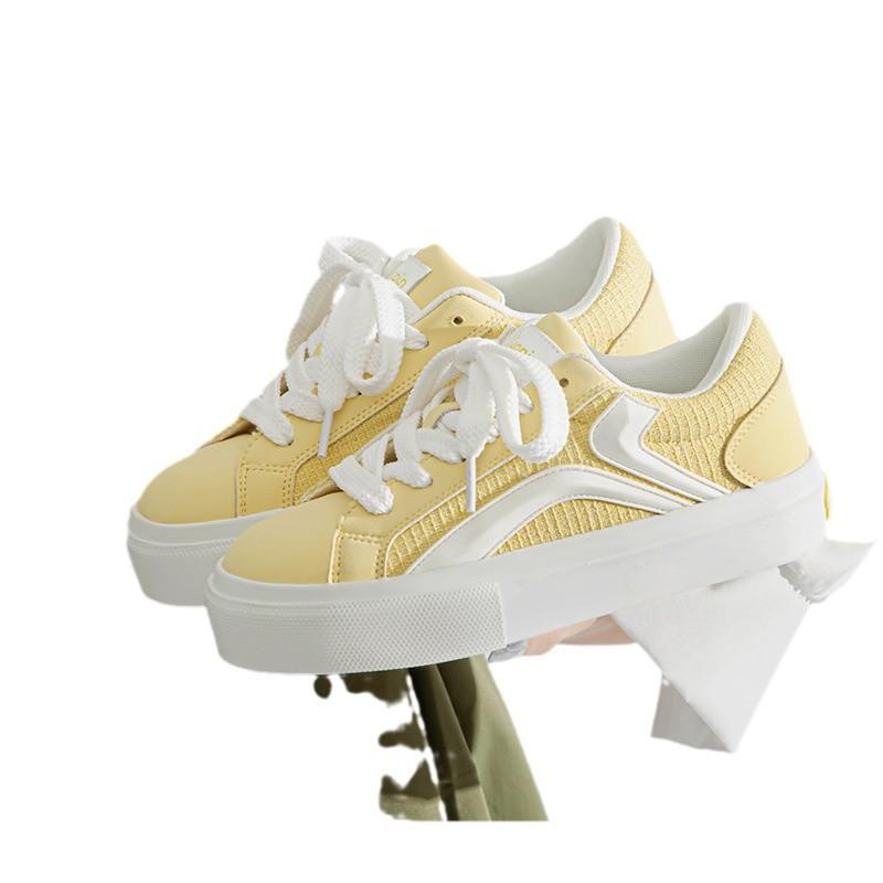 Yellow Board Shoes Women's Summer and Autumn New Thick-soled Heightening Shoes Versatile Women's Shoes Student Casual Sports Shoes