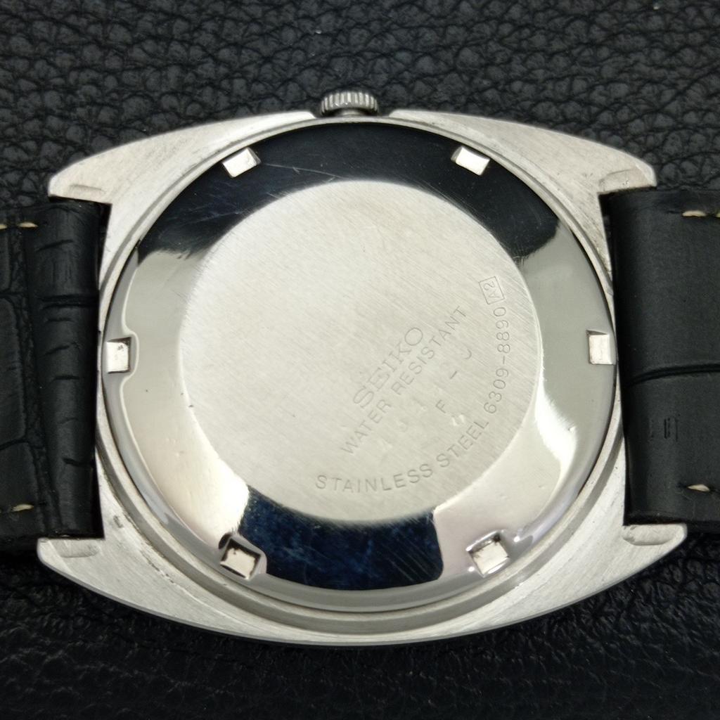 Seiko VINTAGE AUTOMATIK 6309A JAPAN HERREN SCHWARZES ZIFFERBLATT UHR a700549-5 R203-a700549