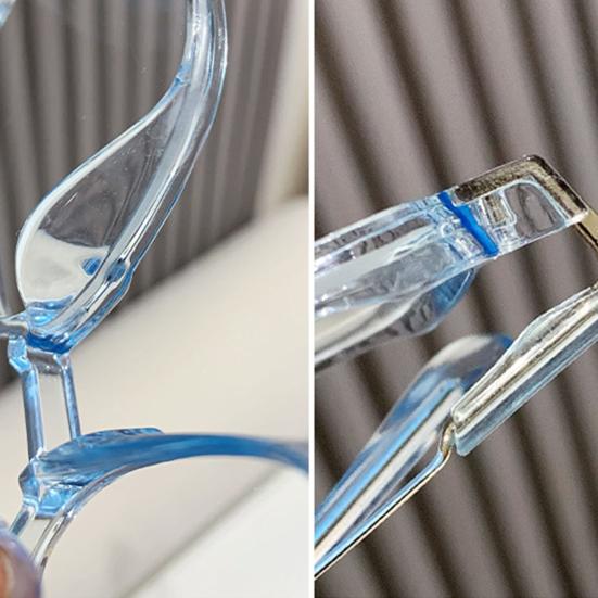 Briller som blokkerer blått lys Unisex Retro Klar sikt Sterke hengsler Gjennomsiktige med brem Øyebeskyttelse Klare blålysbriller Briller