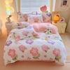 Fluffy Flannel Duvet Cover 1Pc- Super Soft and Cozy, Multi-Size Options, Sweet and Simple Style for Serene Slumber