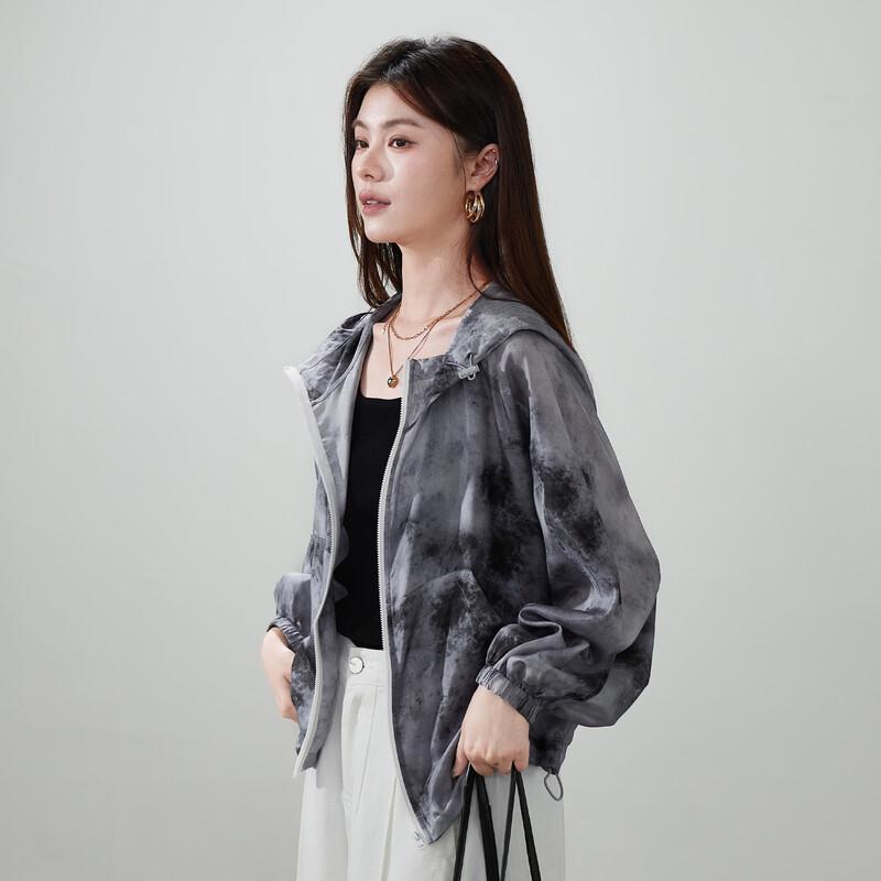 SOFSIL Women s 100% Mulberry Silk Hooded Jacket L