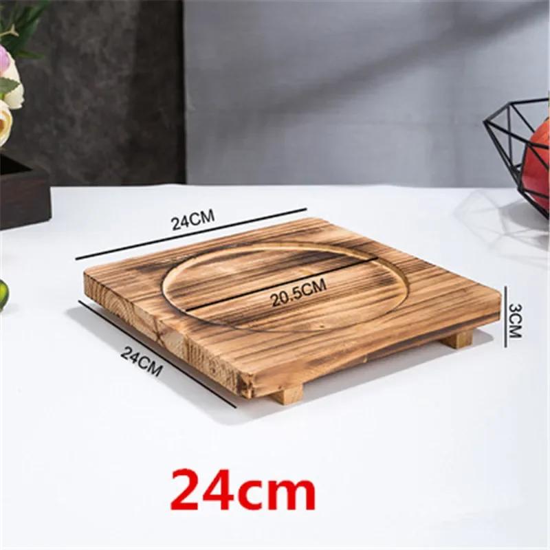 Wood Pot Holder Wooden Trivets Bowl Trivet Hot Stone pot Mat Korean Dolsot Plate Base Placemat Bibimbap Coaster Pan Dish board