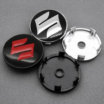 Pour Suzuki JIMNY Grand vitara Sx4 swift Alto 4 Pièces 56mm+60mm Cache-moyeu de roue de voiture Emblème Autocollant Accessoires