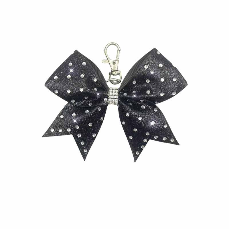 

Rhinestone Royal Blue Bow Pendant Glitter Leather Keychain