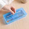 Transparent Storage Box with Holes for Makeup Brushes Nail Art Tools Organizer Portable Compact Design Durable Plastic Container