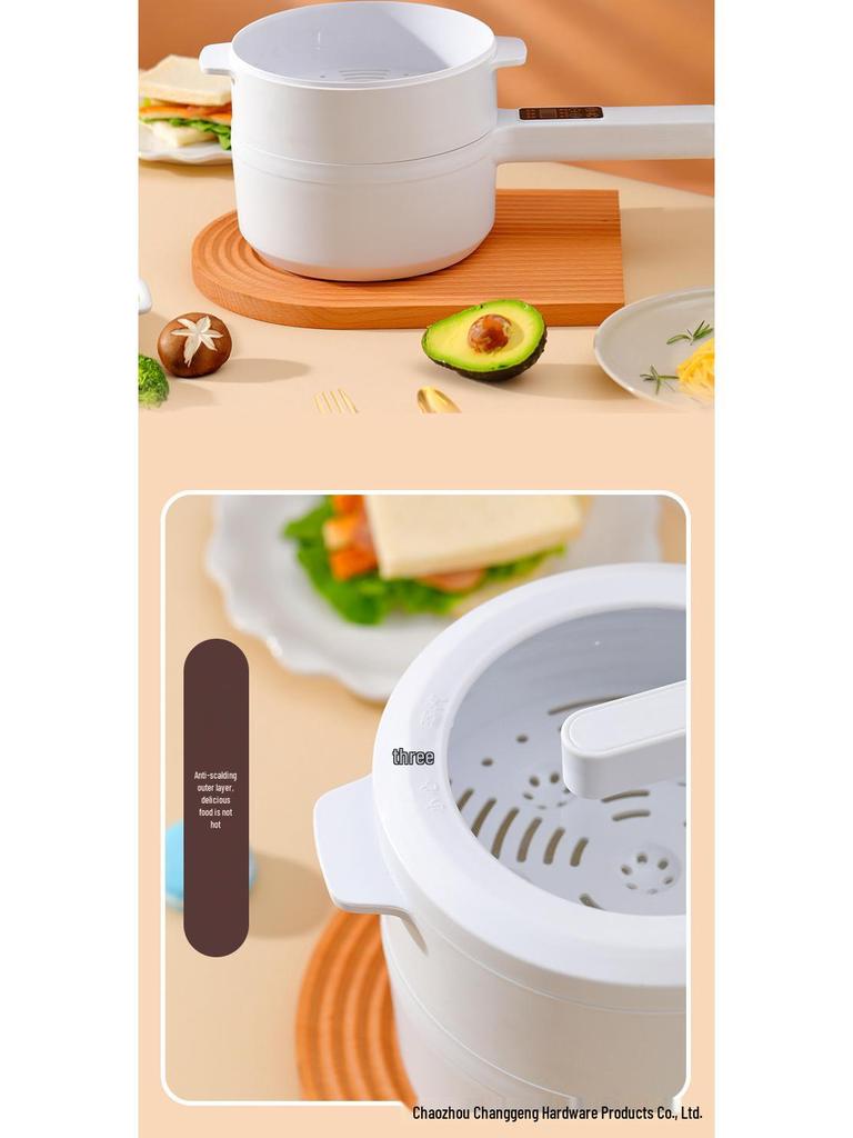 Mini Electric Hot Pot for 1-2 People - Versatile Cooking Pot for Dorms or Homes