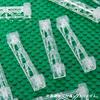 INIBUD Classic Block Parts, Compatible with Base Plates, Roofs, Triangular Columns, Clear (12)