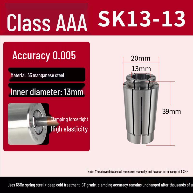 High-Precision SK16 Collet Chuck for CNC Engraving Machine