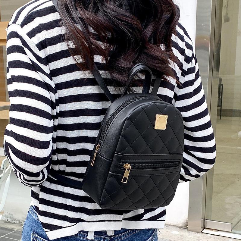 Fashion Trend Rhombus Shoulder Women's Bag Bag Crossbody Embroidered Adjustable Shoulder Strap Small School Bag