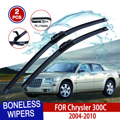 For Chrysler 300C 2004-2010 Bil Vindusvisker U-type Myk Gummi Rammeløs Bøyleløs Bilviskere 22"+22"