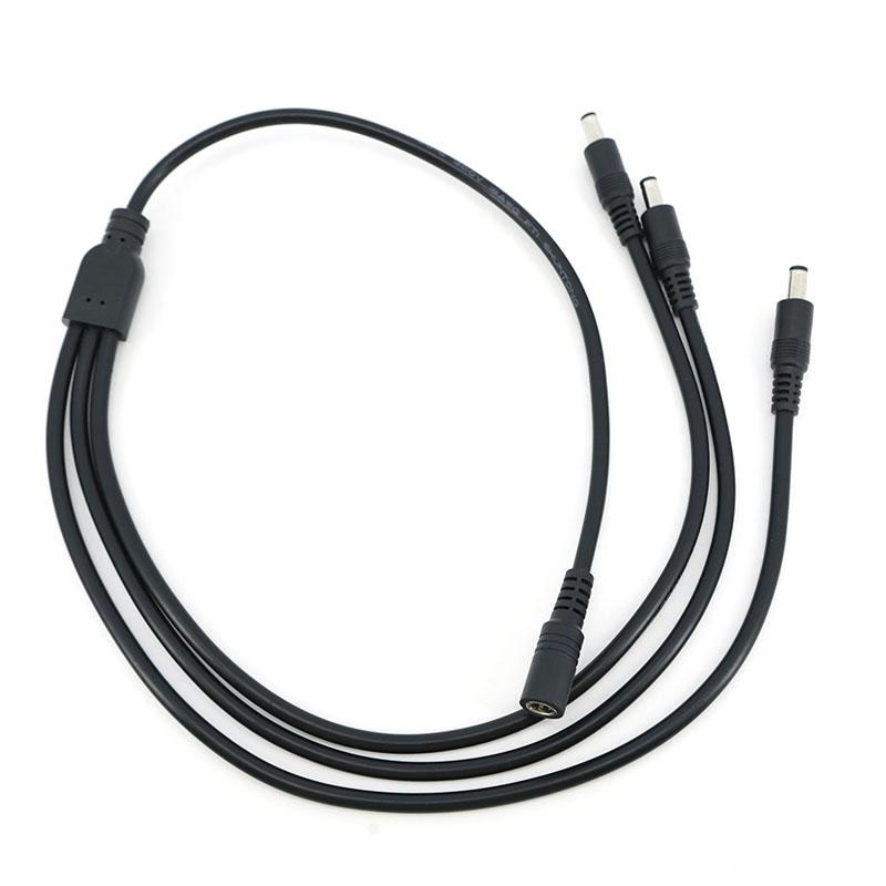 0.7m 18awg DC female to 3 way male power Supply Splitter Cable 1 Female to 3 Male connector CCTV Accessories extend Adapter 70cm