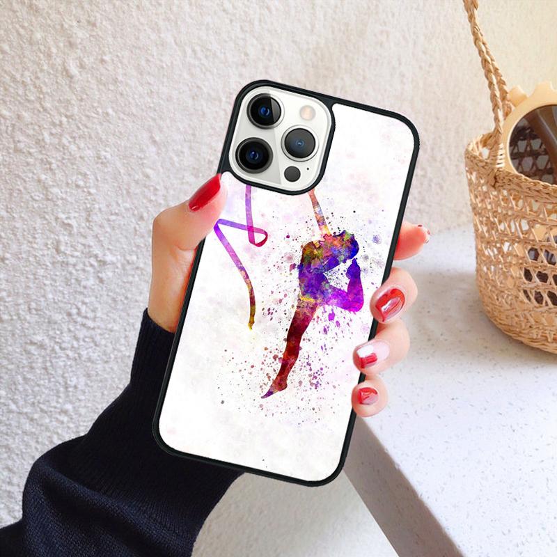 Gymnast Silhouette Phone Case for iPhone 17 Air 16 Coque 15 14 12 13 PLUS 11 PRO MAX Back Cover Fundas Shell