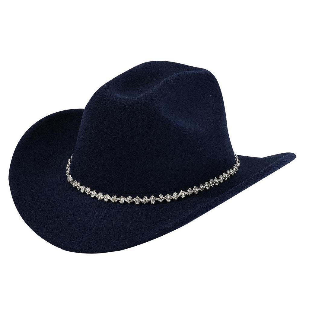 Rhinestone-Embellished Western Cowboy Hats for Men & Women, Bridal & Honeymoon Sun Hats