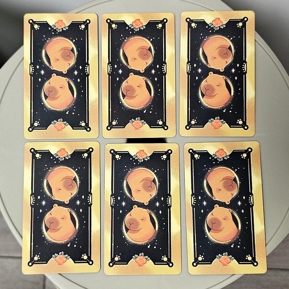 Capybara Tarot Deck 10.3*6cm 78 Cute Tarot Cards Bring That Soothing Vibe and Energy Into A Tarot Deck