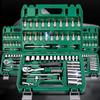53pcs 1/4 Inch Drive Socket Wrench Set 72-Tooth Reversible Ratchet Wrench 4-14mm Socket With Extension Bars For Auto Repairs